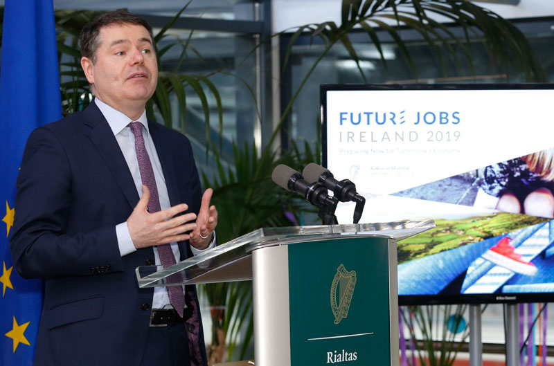 Minister Paschal Donohoe at the launch of Future Jobs Ireland 2019 Minister Paschal Donohoe at the launch of Future Jobs Ireland 2019
