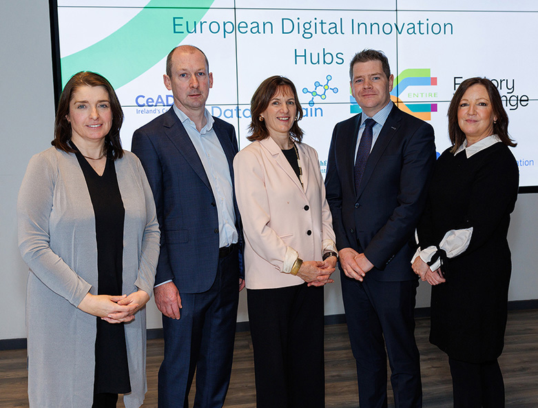 Minister Burke pictured with representatives of the RECAP project Minister Burke pictured with representatives of the RECAP project